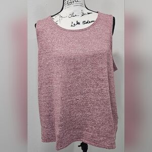 Eddie Bauer Women's Red/White Tight Knit Tank Top Size 2XL